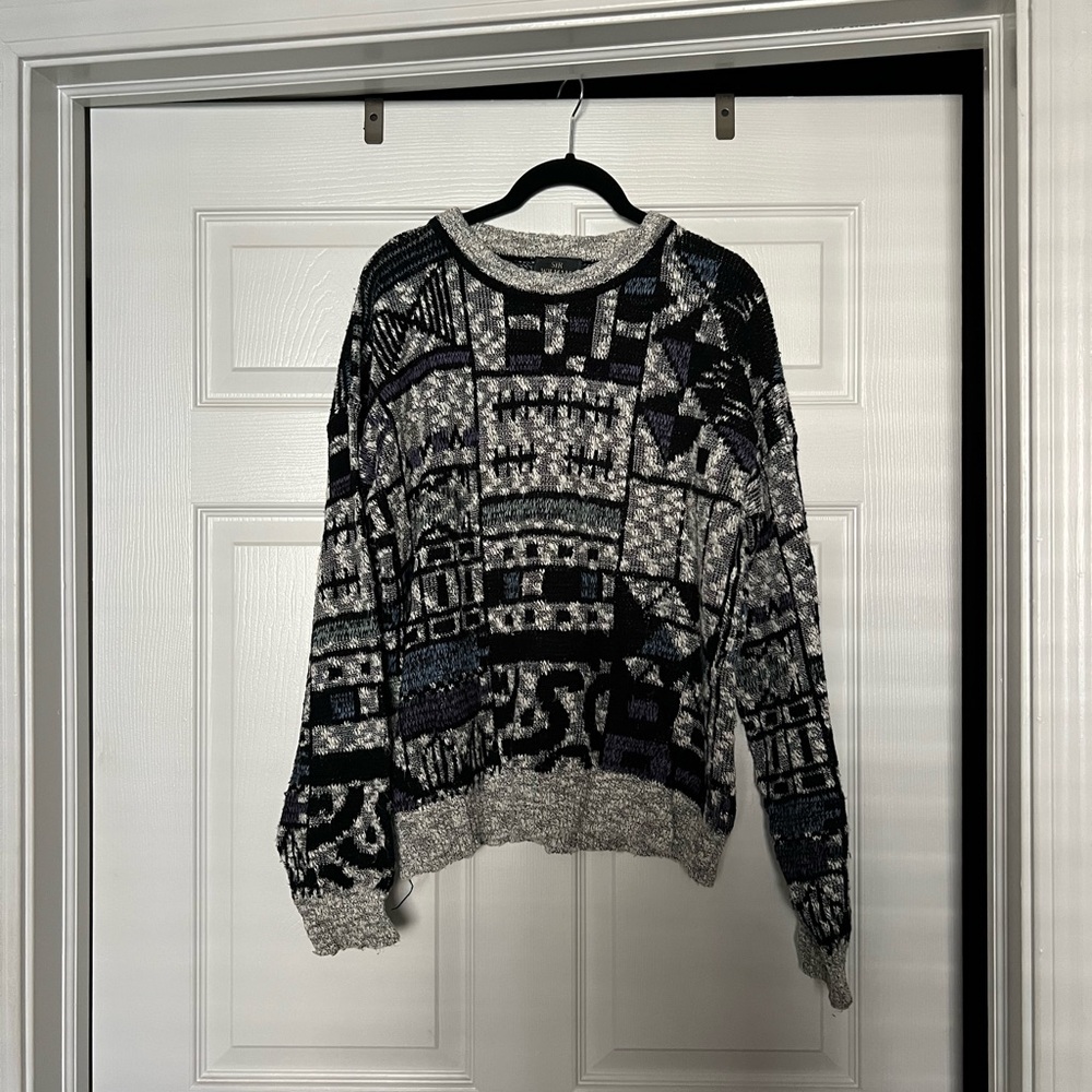 Vintage Black and Gray Sweater